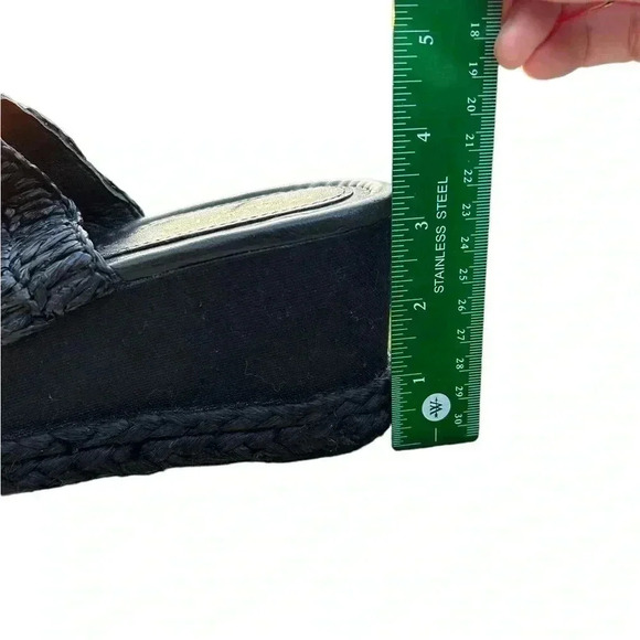 Torgeis Womens Neith FEI1073 Black Wedge Slide Sandals Size 8 - Picture 2 of 11